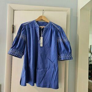 Chico's cotton poplin blouse